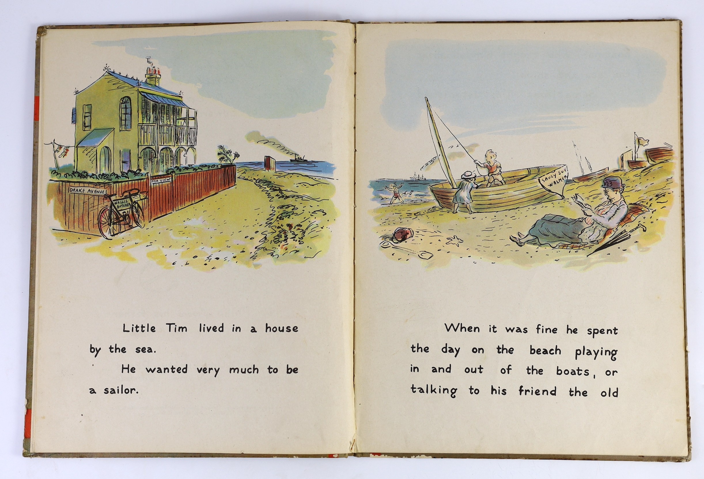 Ardizzone, Edward - Little Tim and the Brave Sea Captain. First Edition. coloured pictorial title and coloured illus. throughout; coloured pictorial boards, 4to. Oxford Univ. Press, 1936